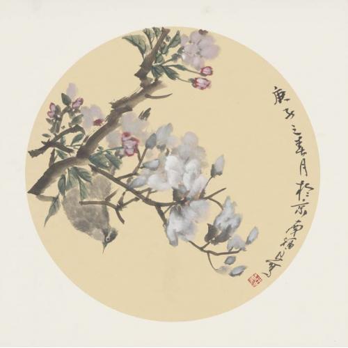 福良  《桃花小鸟》