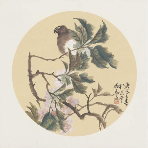 福良  《桃花小鸟》