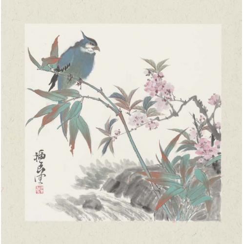 福良  《桃花鹦鹉》