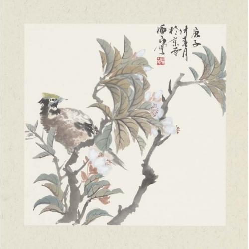 福良  《桃花小鸟》