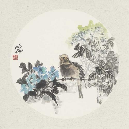 刘自中《花鸟4》