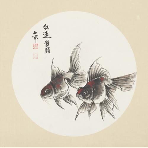石开《红云当头》