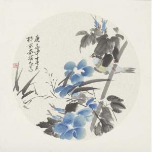 福良  《牵牛花小鸟》