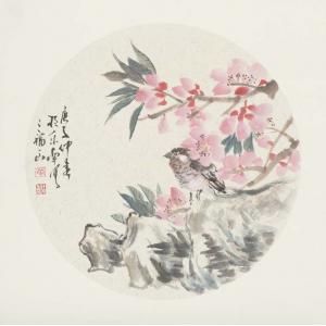 福良  《桃花小鸟》