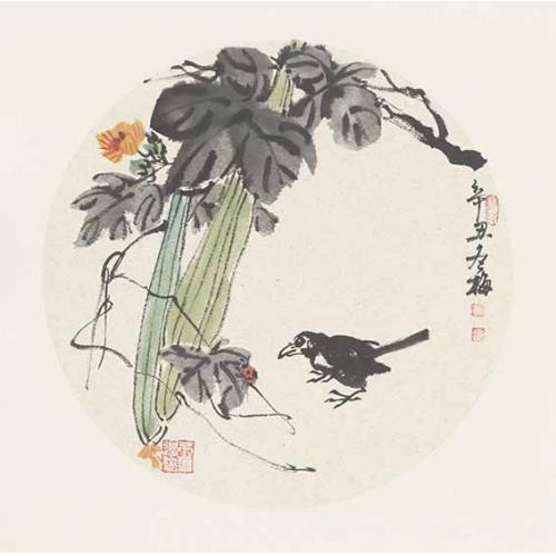 吴冬梅《丝瓜小鸟》