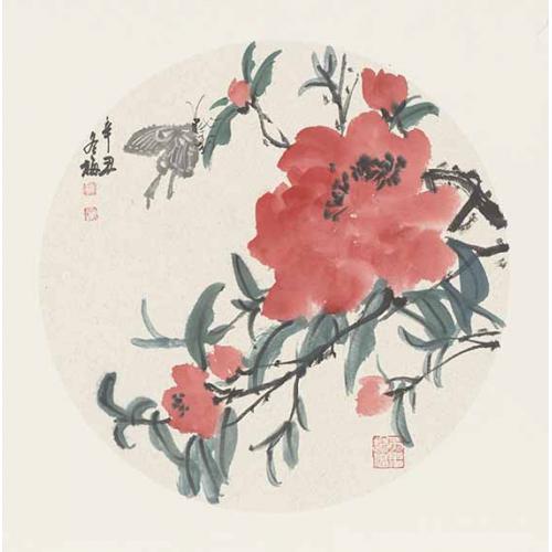 吴冬梅《牡丹蝴蝶》