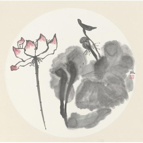 许琳《水墨荷花之四》