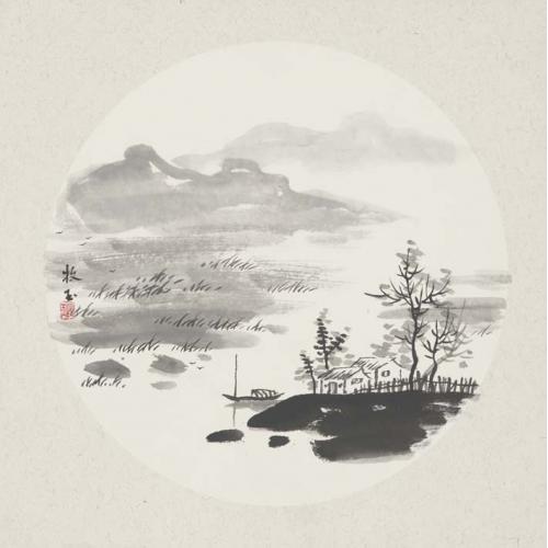 闫牧玉《山水》