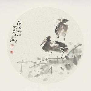 李鹏《两只八哥》