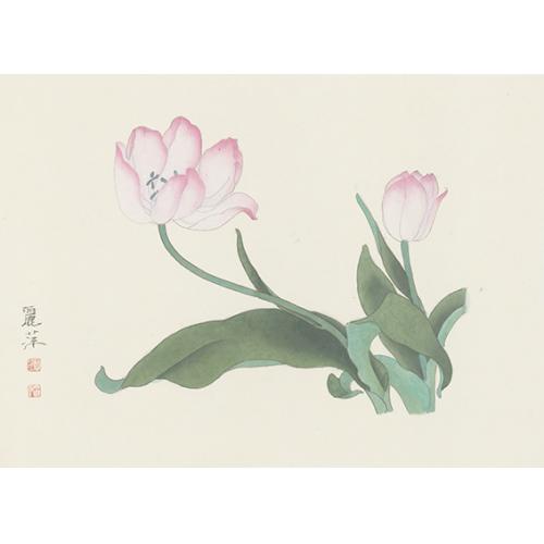黄丽萍《粉花绿叶》